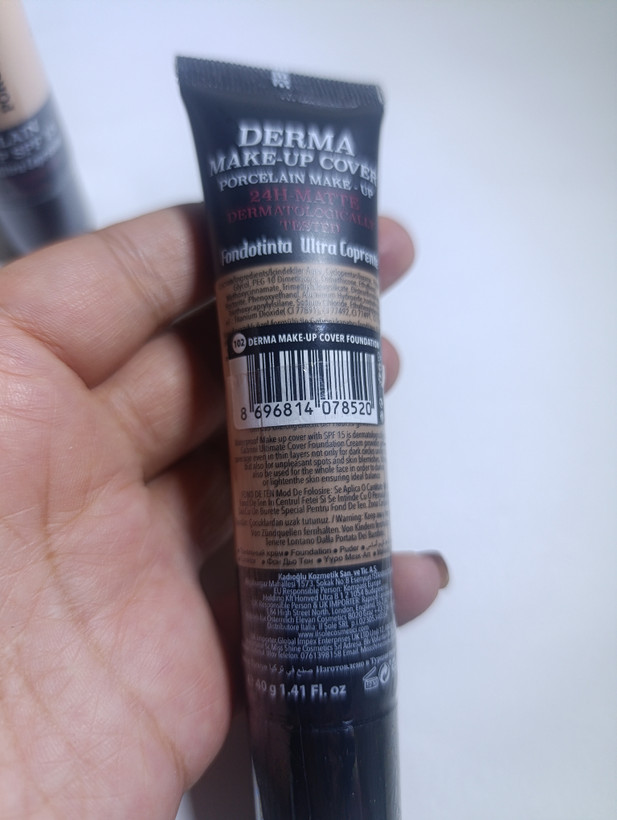 کرم پودر اورجینال ترکیه ای فول کاور و مات Derma حجم۴۰میل