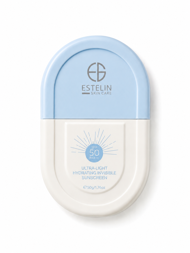 ضد آفتاب فلوئیدی آبی استلین SPF50 آبرسان و مناسب انواع پوست،مدلUltra Light Hydrating Invisible Sunscreen، حجم50میل